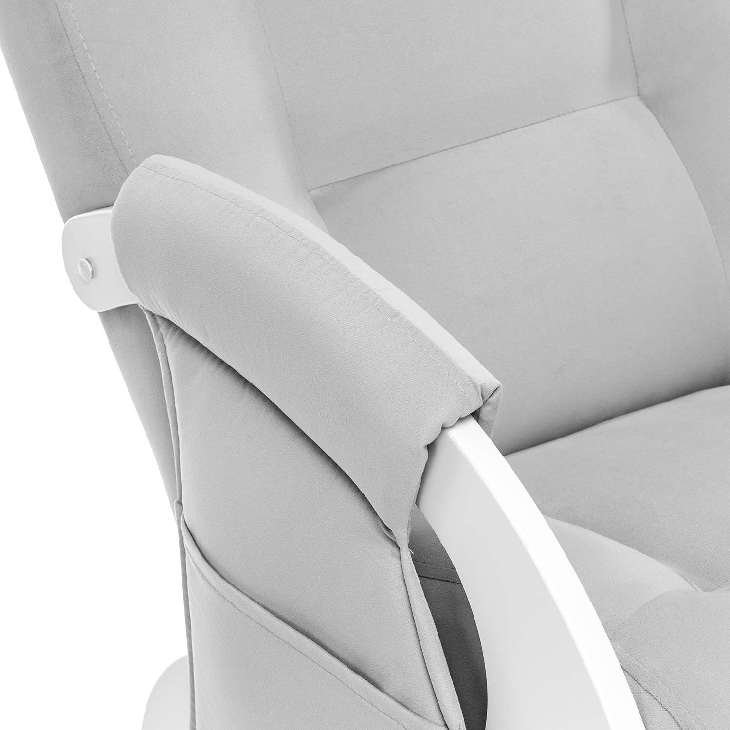 Кресло для кормления Milli Ария с карманами молочный дуб / ткань V 51 - фото 9