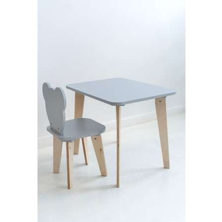 Набор мебели Коняша стол и стул серый