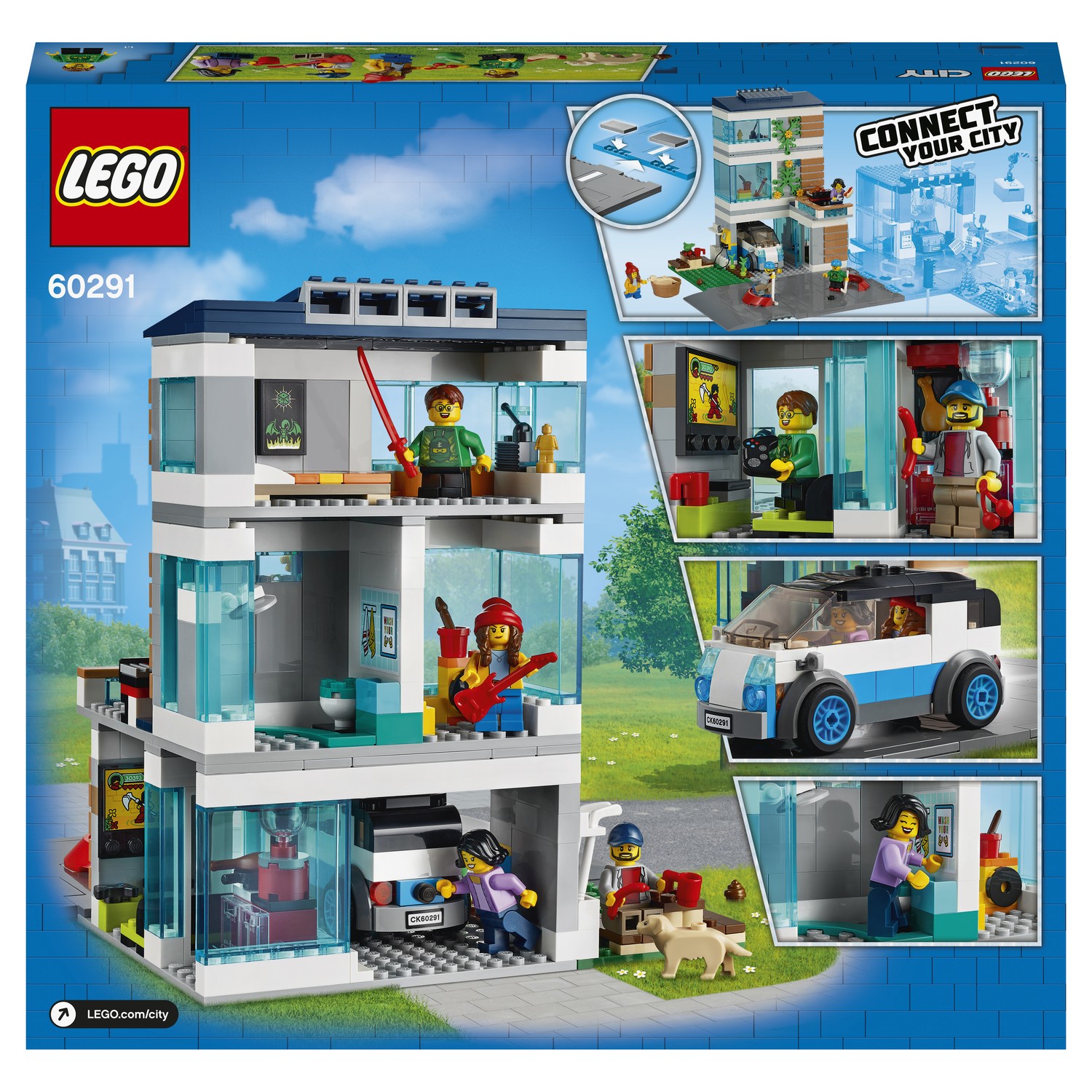 Конструктор LEGO My City Современный дом для семьи 60291 купить по цене  1999 ₽ в интернет-магазине Детский мир