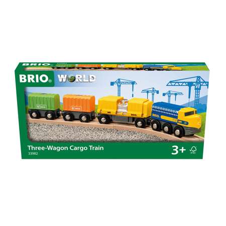 Игровой набор BRIO длинный товарный поезд