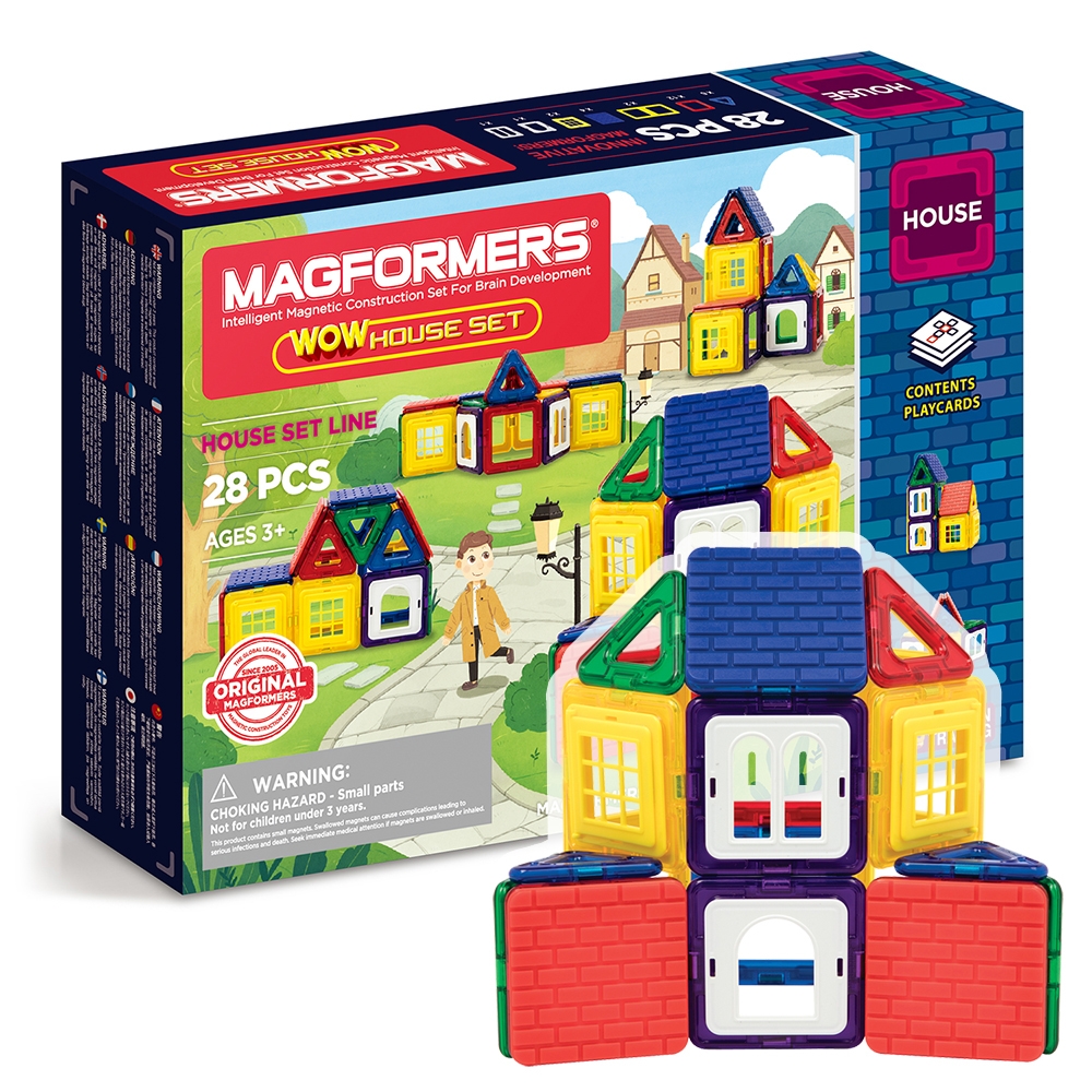 Магнитный конструктор MAGFORMERS WOW House set 28 деталей - фото 1