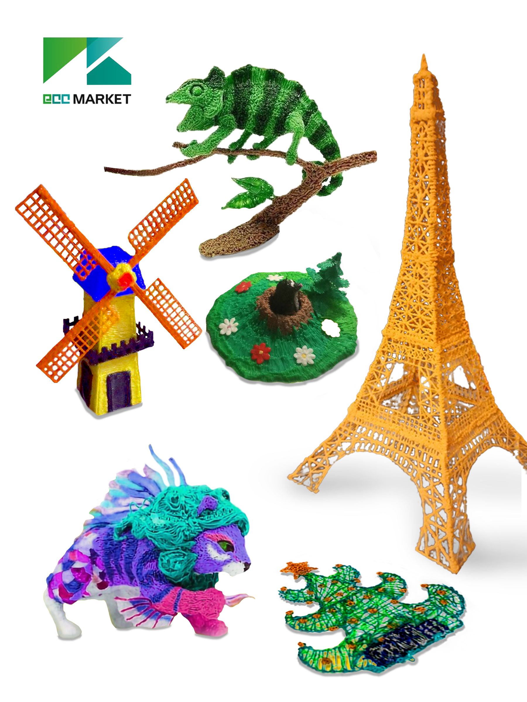 3D ручка ECC Market 3DPEN 2 7 фиолетовая - фото 7