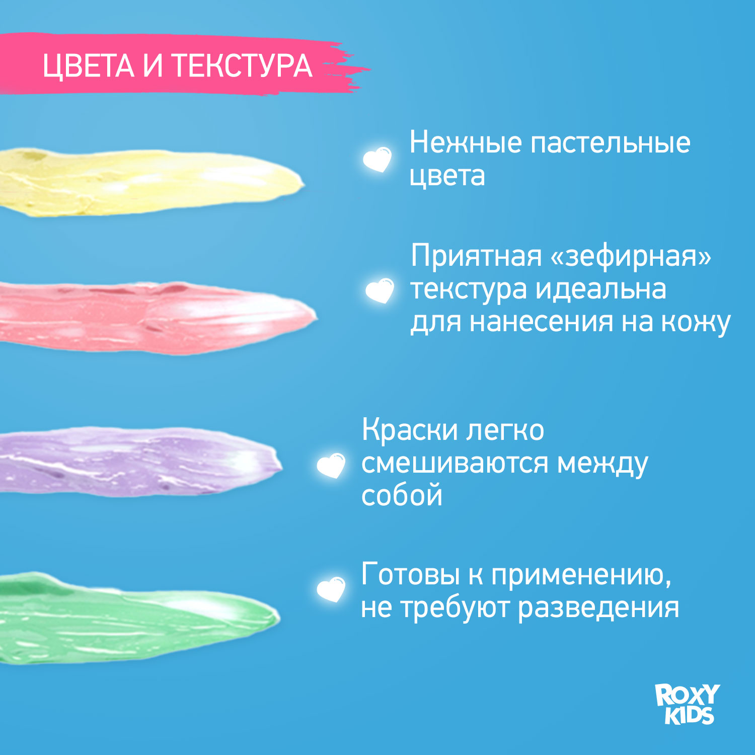 Мини-коврики детские ROXY-KIDS для ванной и пальчиковые краски 4шт х 4шт - фото 5