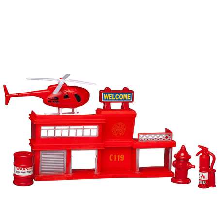Игровой набор Junfa Пожарная станция машинка аксессуары