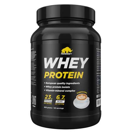 Протеин Prime Kraft Whey со вкусом капучино 900г