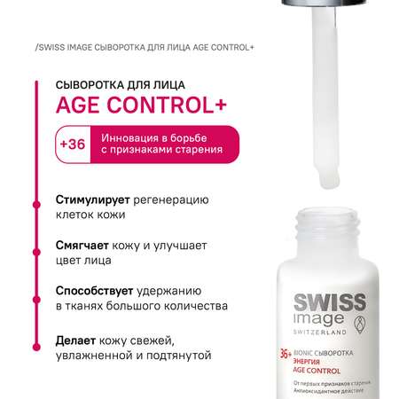 Сыворотка для лица Swiss image Bionic Энергия Age Сontrol 36+ от первых признаков старения 30мл