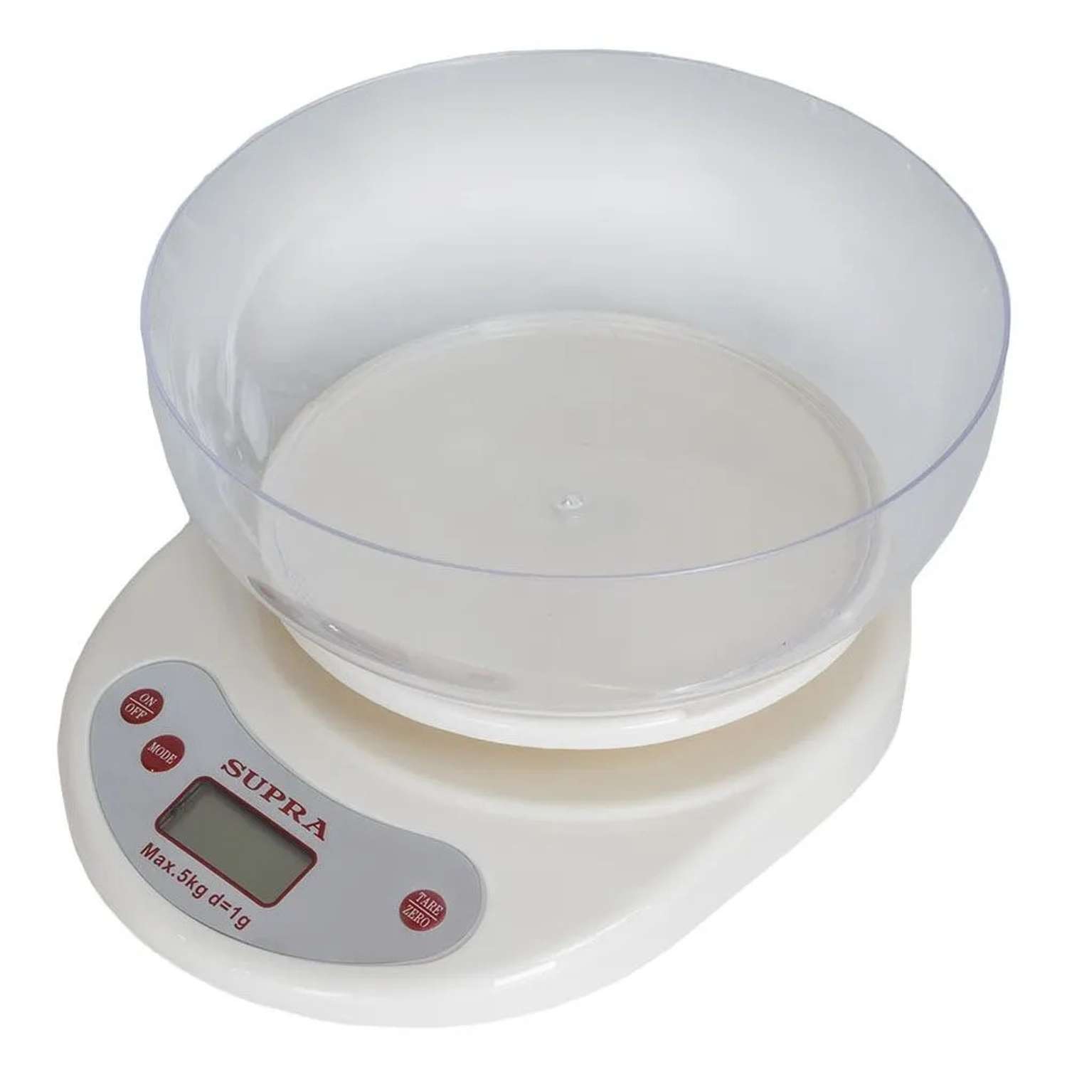 Весы кухонные электронные SUPRA BSS-4515PB макс. вес 5кг белый - фото 1