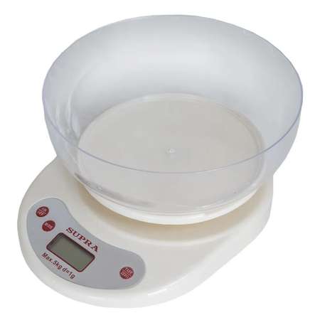 Весы кухонные электронные SUPRA BSS-4515PB макс. вес 5кг белый
