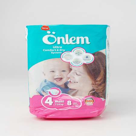 Подгузники Onlem Ultra Comfort Dry System для детей 4 7-14 кг 8 шт