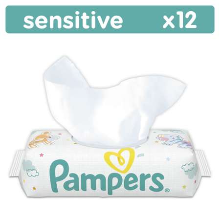 Салфетки Pampers Sensitive влажные 12шт