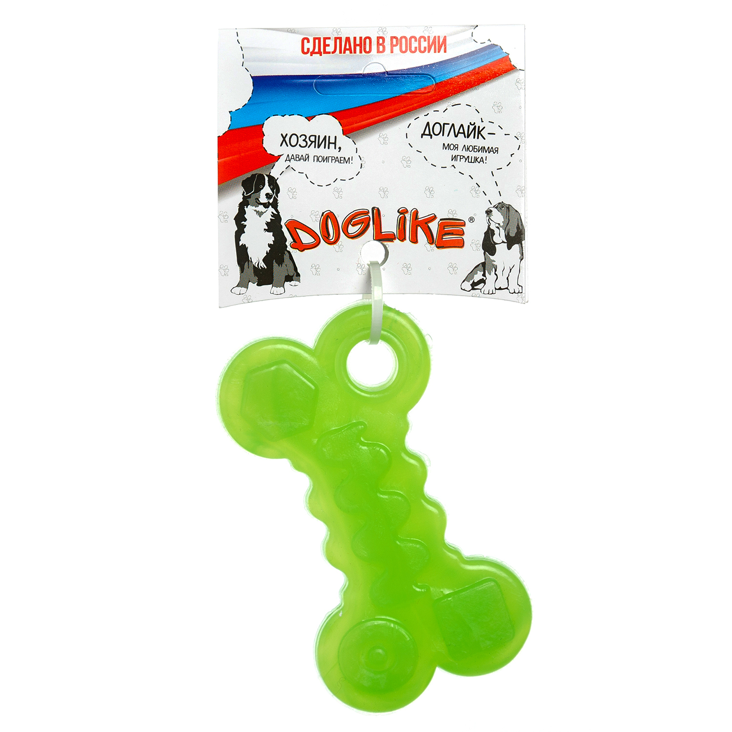 Игрушка для собак Doglike Кость малая Зеленый - фото 5