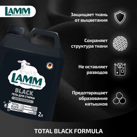 Средство для стирки жидкое гель LAMM для темного белья 2л