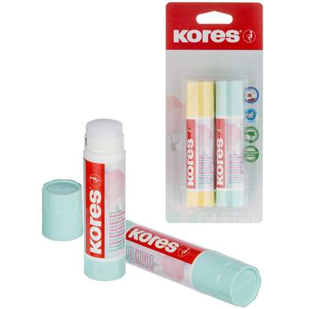 Клей-карандаш Kores 20г Pastel цвет корпуса в ассортименте 2 штуки упаковка