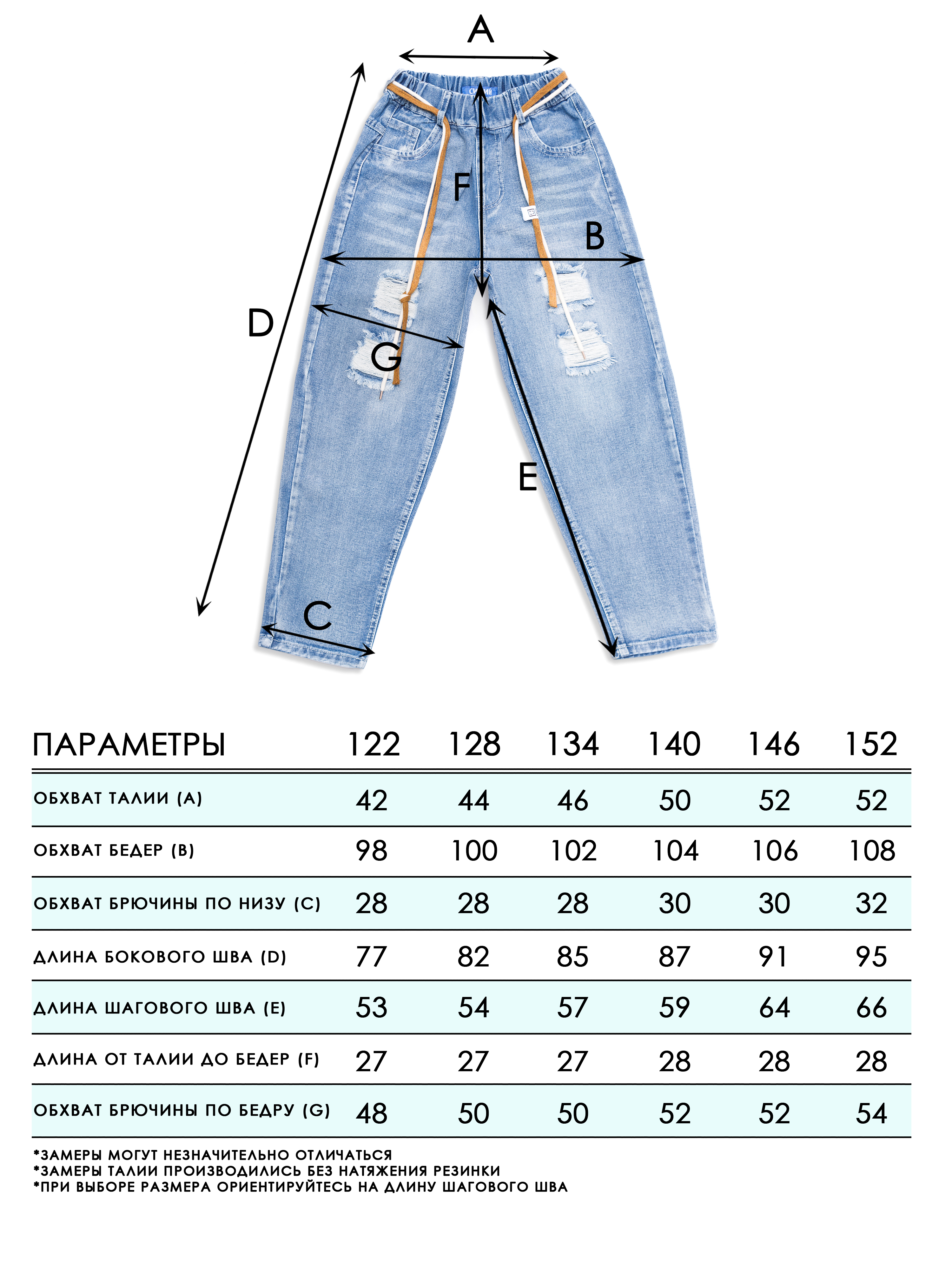 Джинсы СИНИЙ МИР WUD18323-G39 - фото 5