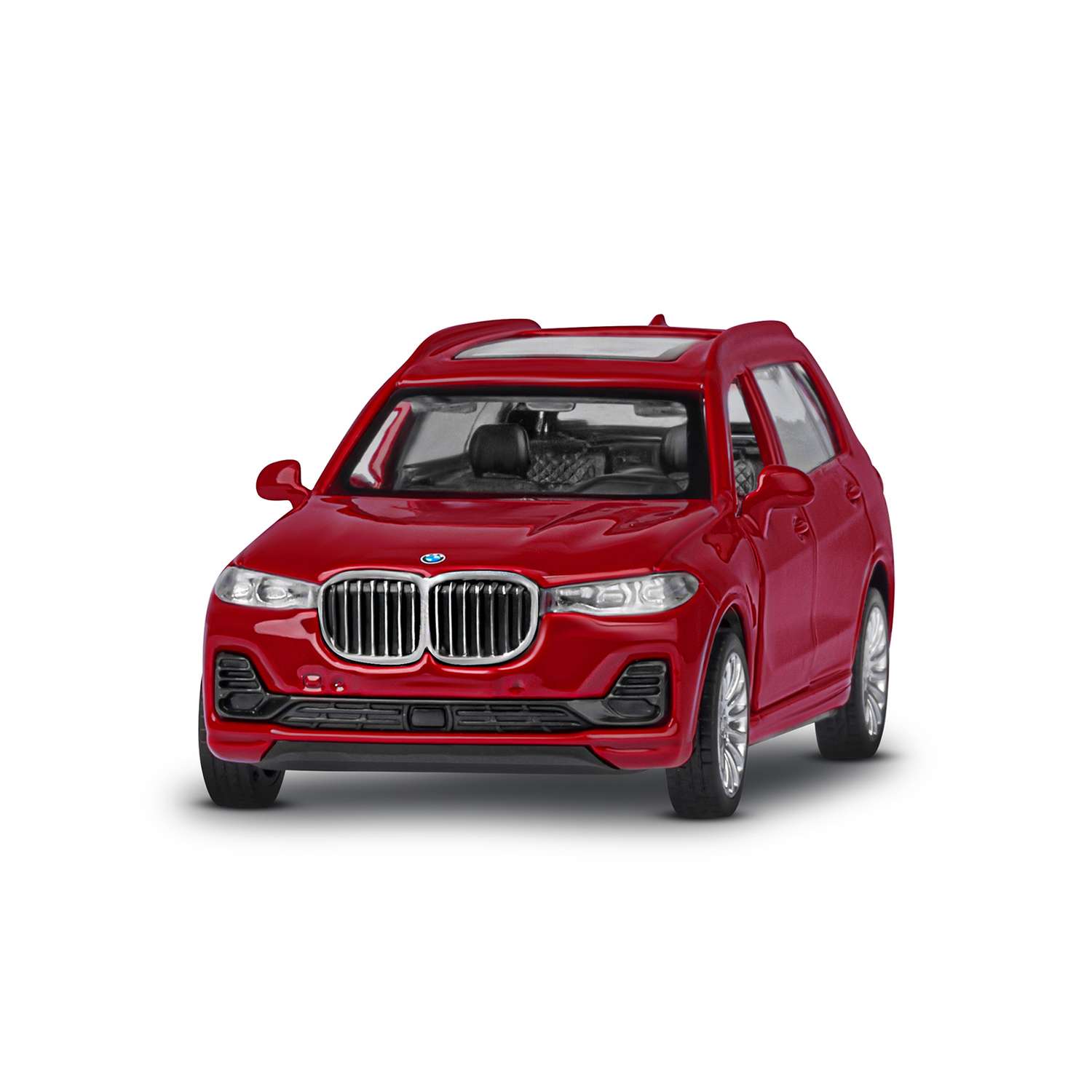 Машинка металлическая АВТОпанорама 1:44 BMW X7 красный металлик инерционная JB1251258 - фото 9