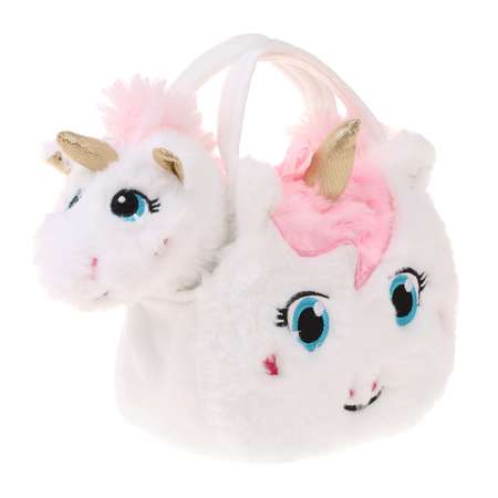 Мягкая игрушка Fluffy Family Единорог в пушистой сумочке