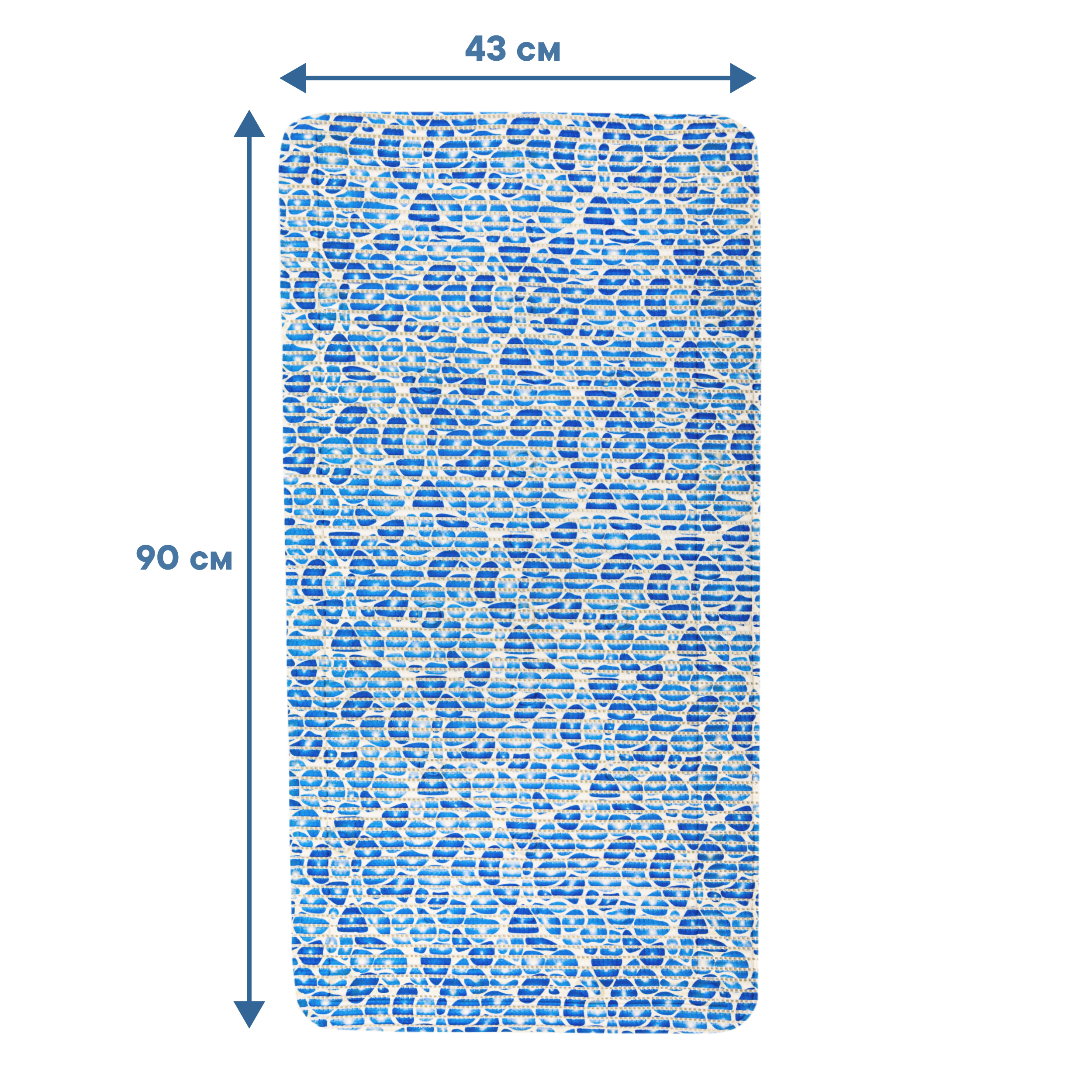 Коврик для ванны с присосками VILINA 43х90 см - фото 2