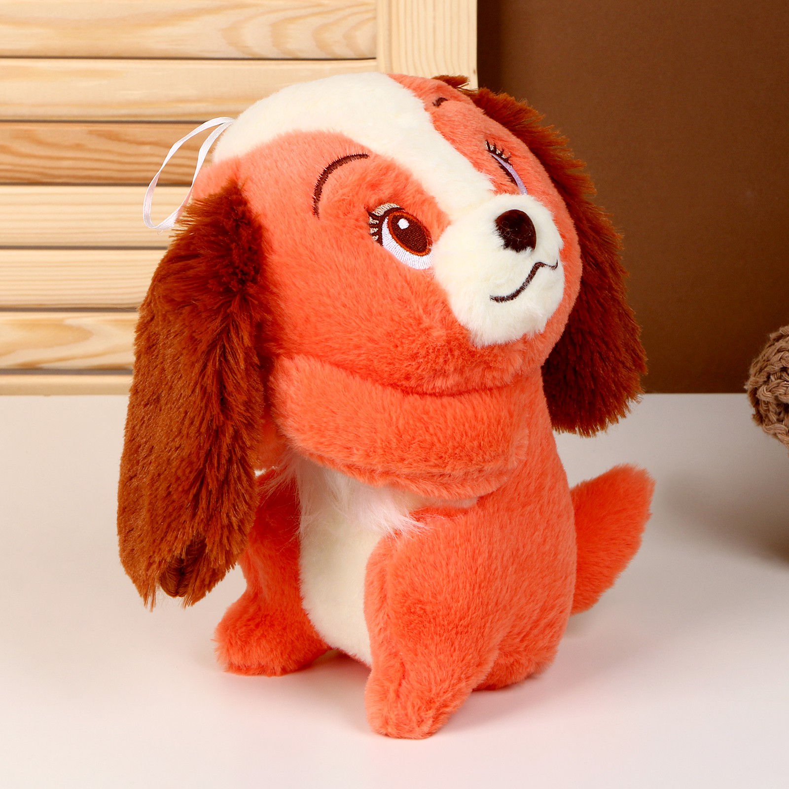 Мягкая игрушка Sima-Land «Собачка» 20 см цвет красный - фото 3