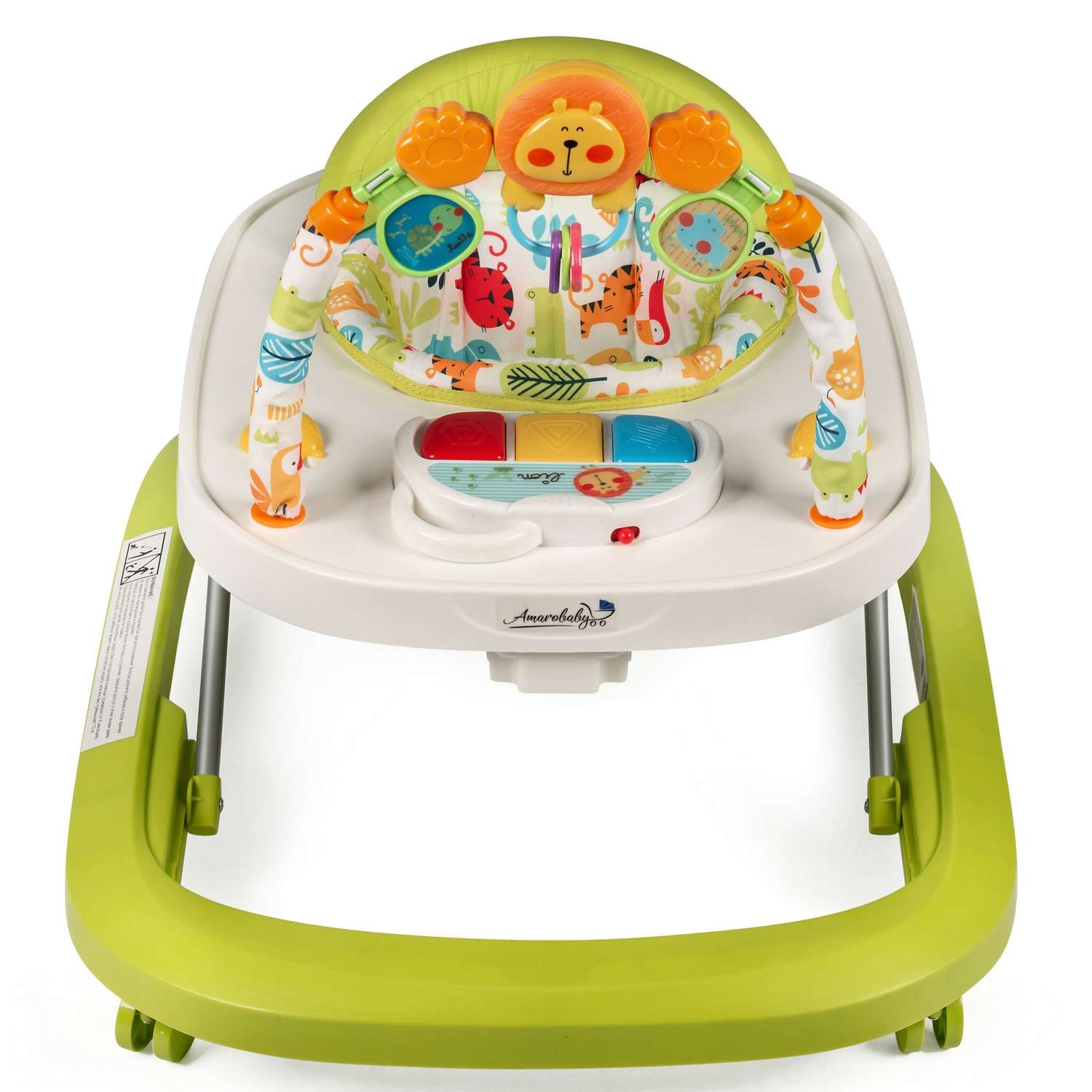 Ходунки Amarobaby Walking Baby с электронной игровой панелью Зеленый - фото 3