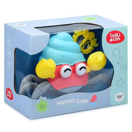 Игрушка для купания Ural Toys 2 в 1 игрушка-каталка Крабик бегает по суше и плавает в воде