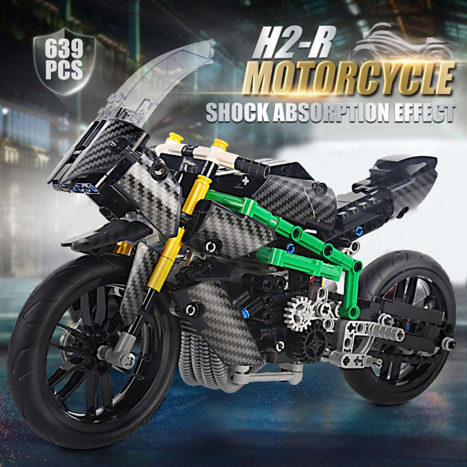 Конструктор Mould King Мотоцикл Kawasaki H2R. 639 деталей - фото 1