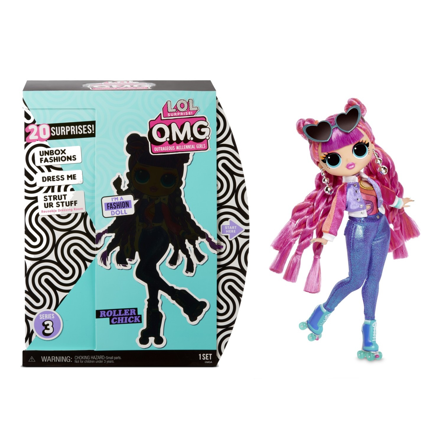 Кукла L.O.L. Surprise! OMG Disco Sk8er в непрозрачной упаковке (Сюрприз) 567196E7C 567196E7C - фото 1