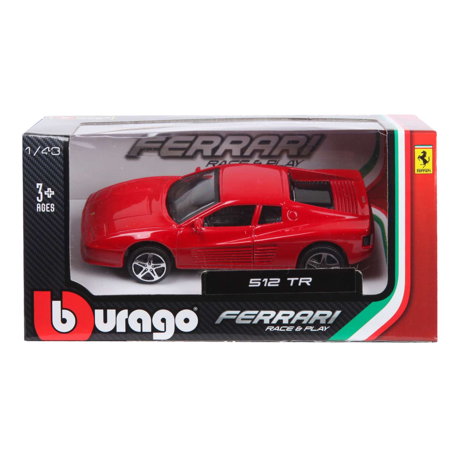 Машина BBurago 1:43 Ferrari 512tr 18-31097W 18-31097W - фото 2