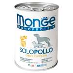 Корм для собак MONGE Dog Monoprotein Solo паштет из курицы консервированный 400г