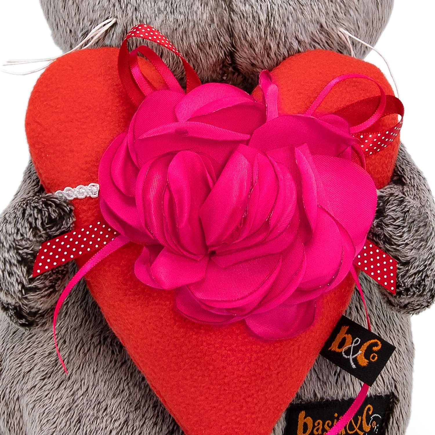 Мягкая игрушка BUDI BASA Басик и сердце с цветком 30 см Ks30-237 - фото 3