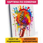 Картина по номерам Hobby Paint Холст на подрамнике 40х50 см Цветной микрофон