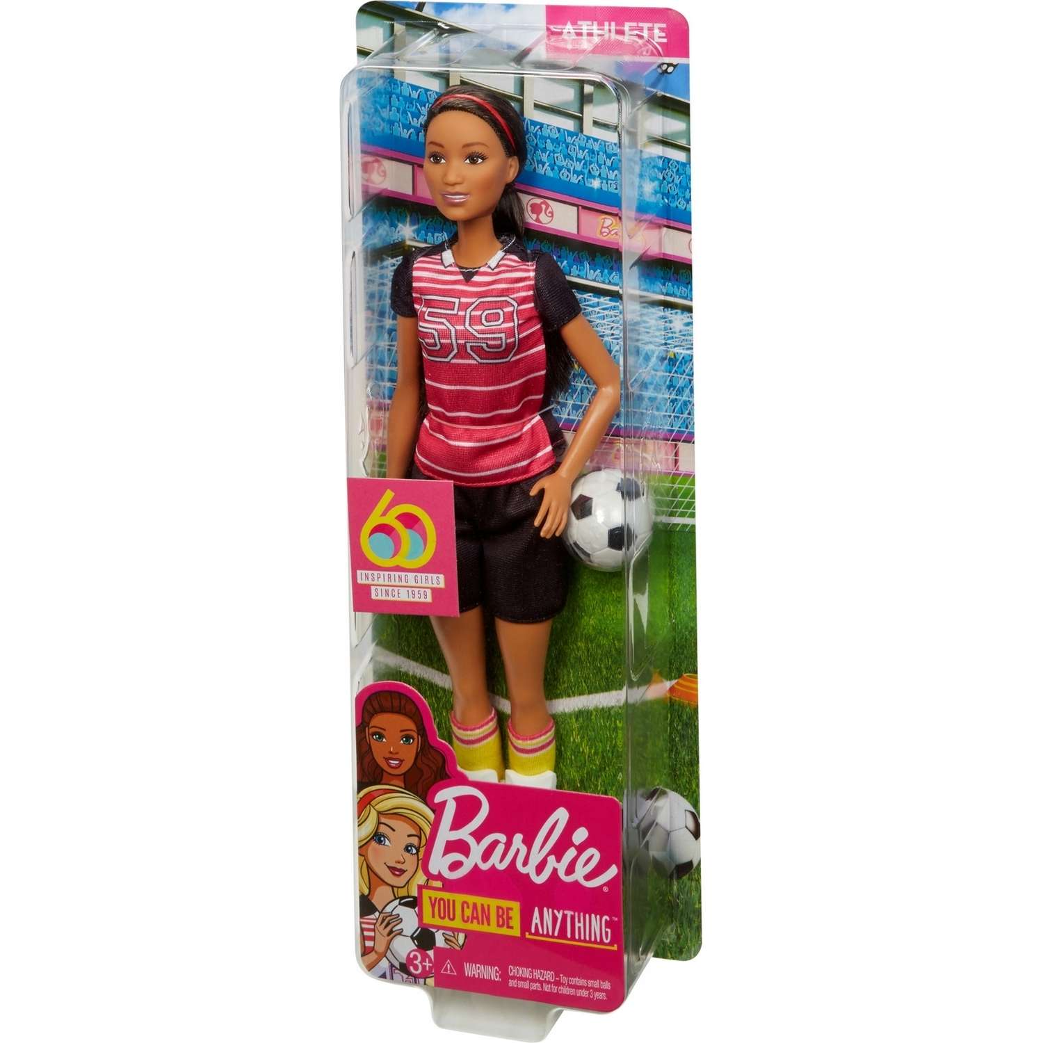 Кукла Barbie к 60летию Кем быть Футболистка GFX26 GFX23 - фото 3