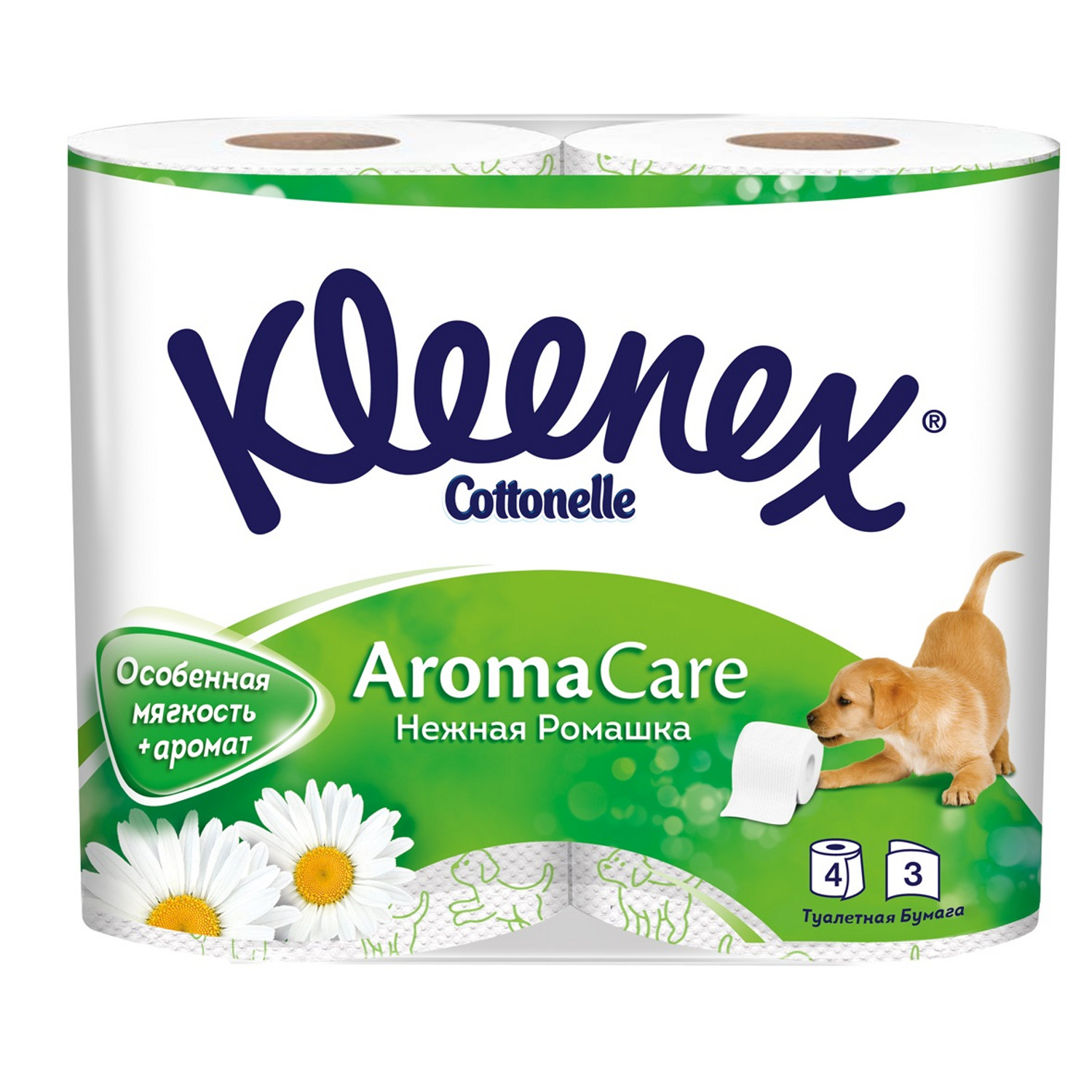 Туалетная бумага Kleenex Нежная ромашка 3слоя 4рулона - фото 2