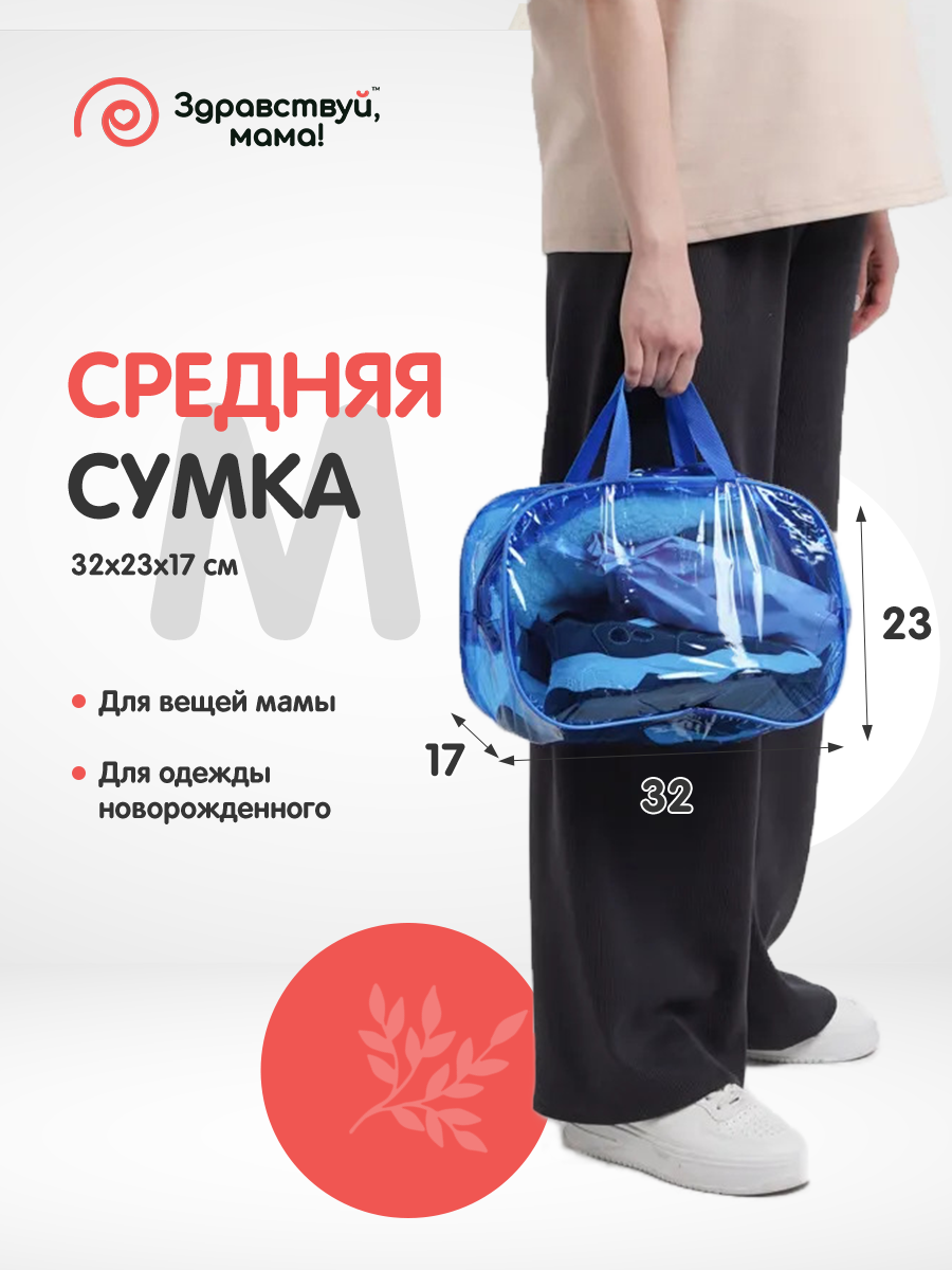 Сумка в роддом Здравствуй мама! Premium Quality с косметичкой - фото 2