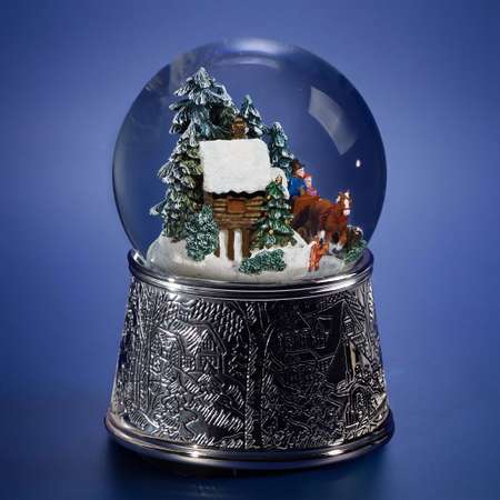 Стеклянный снежный шар Glassglobe Новогодняя метель