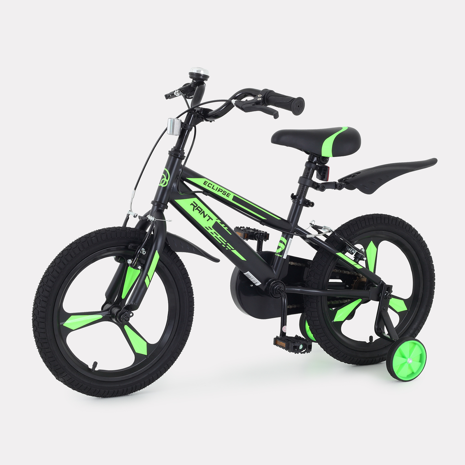 Велосипед 2-х колесный детский Rant Eclipse черно-зеленый 16 - фото 8