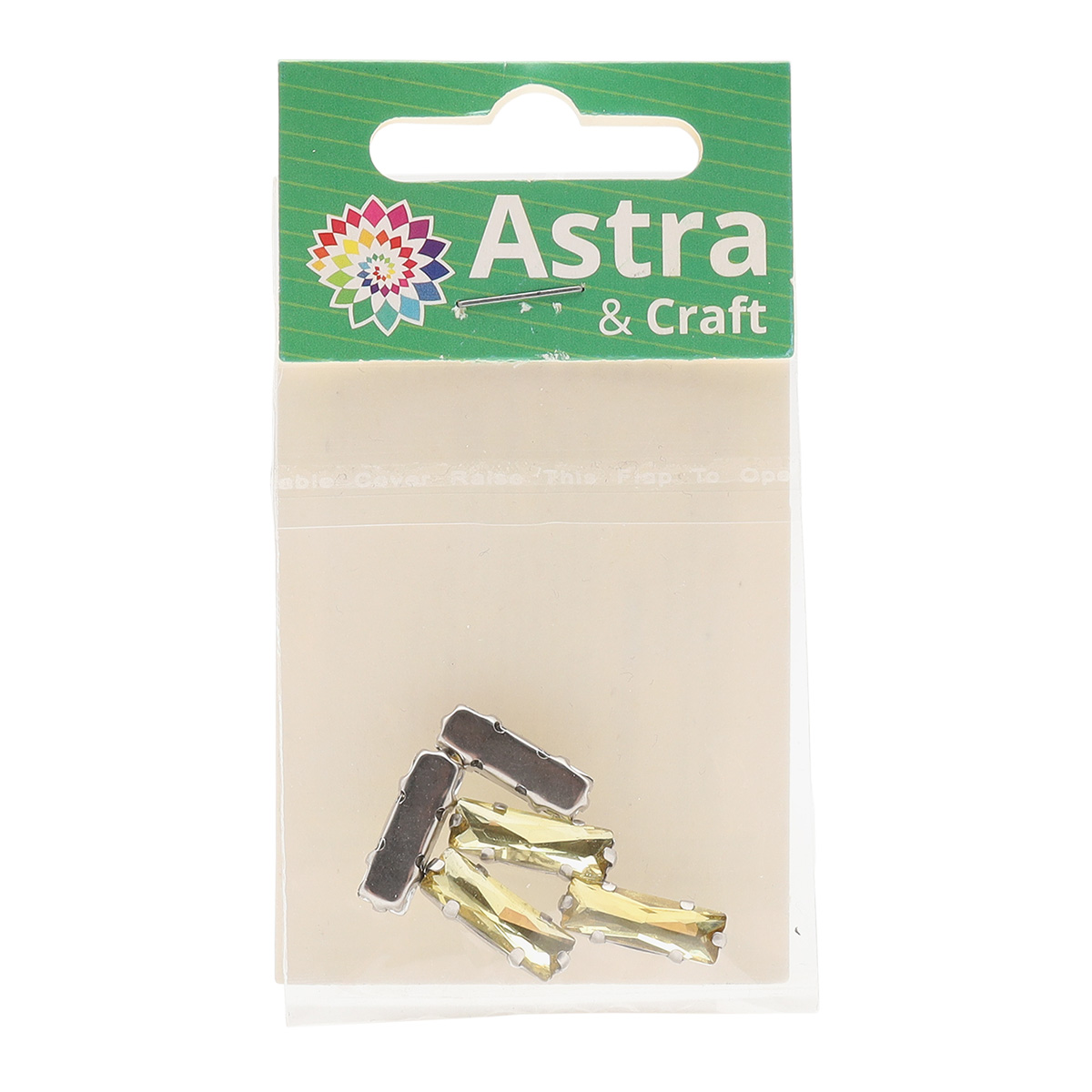 Хрустальные стразы Astra Craft в металлических цапах для творчества и рукоделия 5 мм 15 мм 5 шт серебро желтый - фото 3