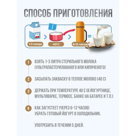 Закваска Полезная Партия пробиотик 12 шт