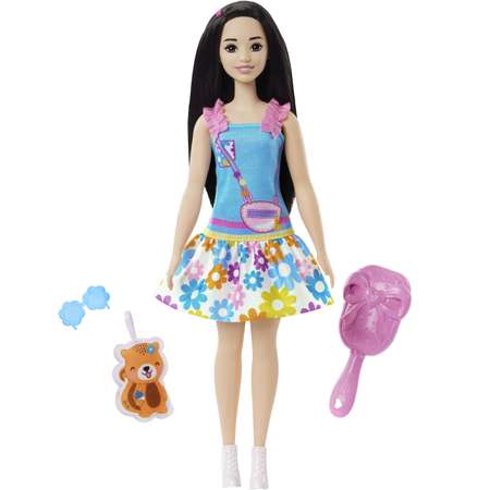 Кукла Barbie Рене с черными волосами и белкой HLL22