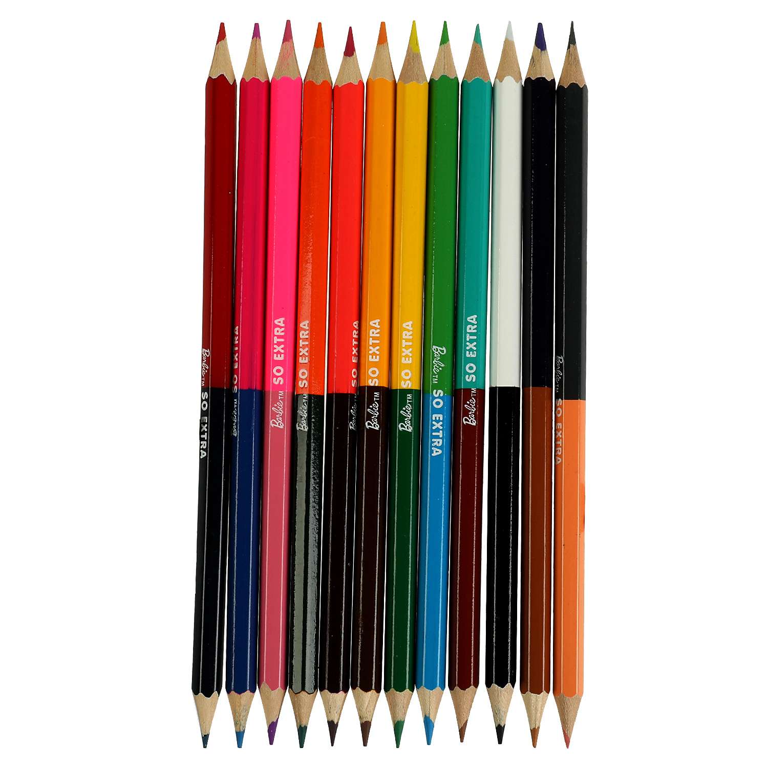 Цветные карандаши Умка Barbie двусторонние 24 цвета 12 штук barbie extra 329579 - фото 2