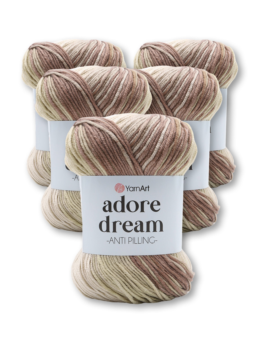 Пряжа для вязания YarnArt Adore Dream 100 гр 280 м акрил секционная анти-пиллинг 5 мотков 1068 секционный - фото 1