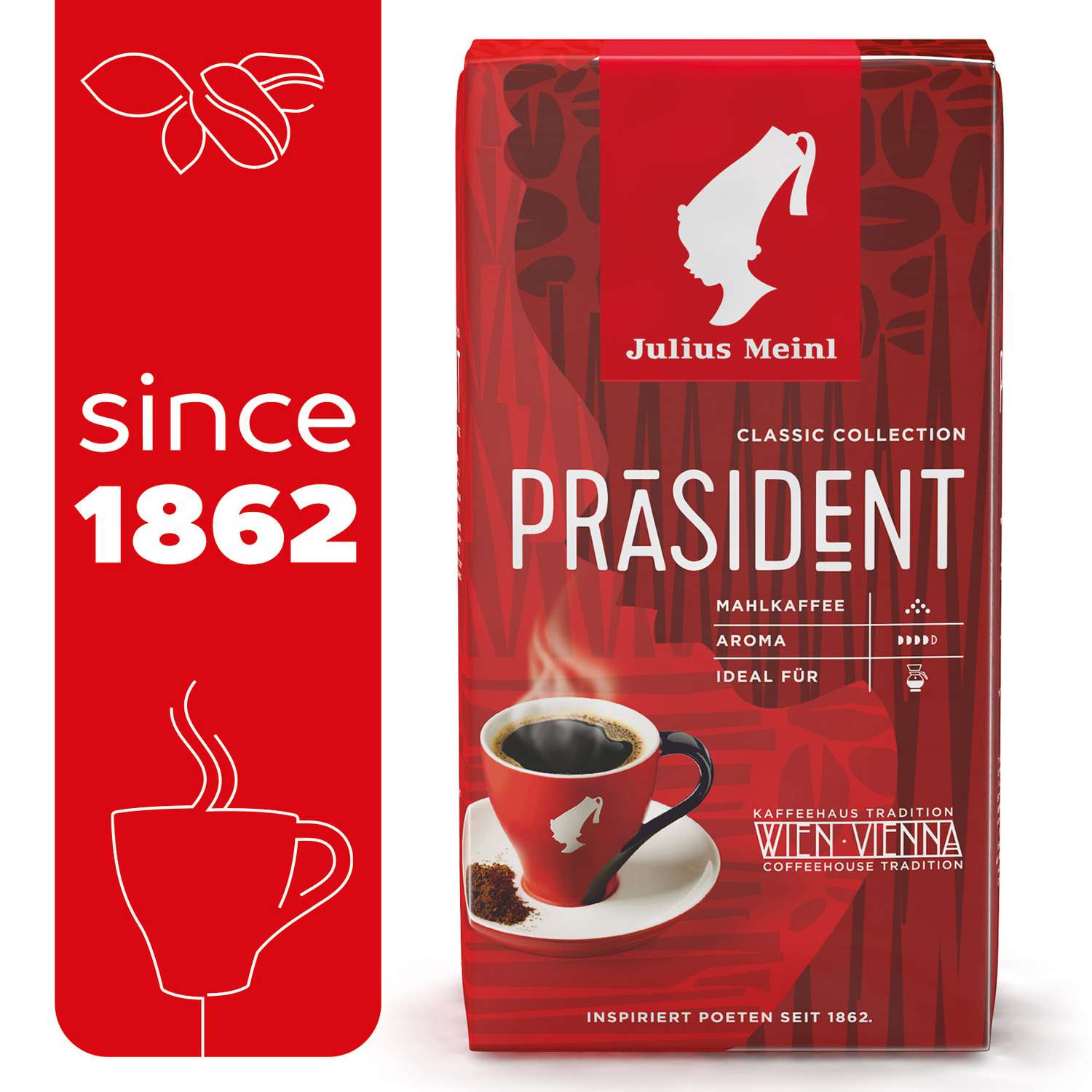 Кофе молотый Julius Meinl Президент Prasident 500 г арабика робуста средняя обжарка - фото 2