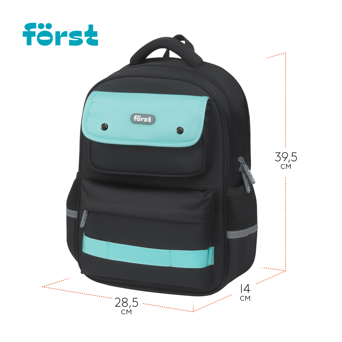 Рюкзак Forst F-Color Mint 39,5*28,5*14см 1 отделение 4 кармана уплотненная спинка - фото 3