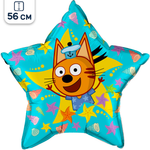 Воздушный шар Falali звезда Три кота Коржик 56 см