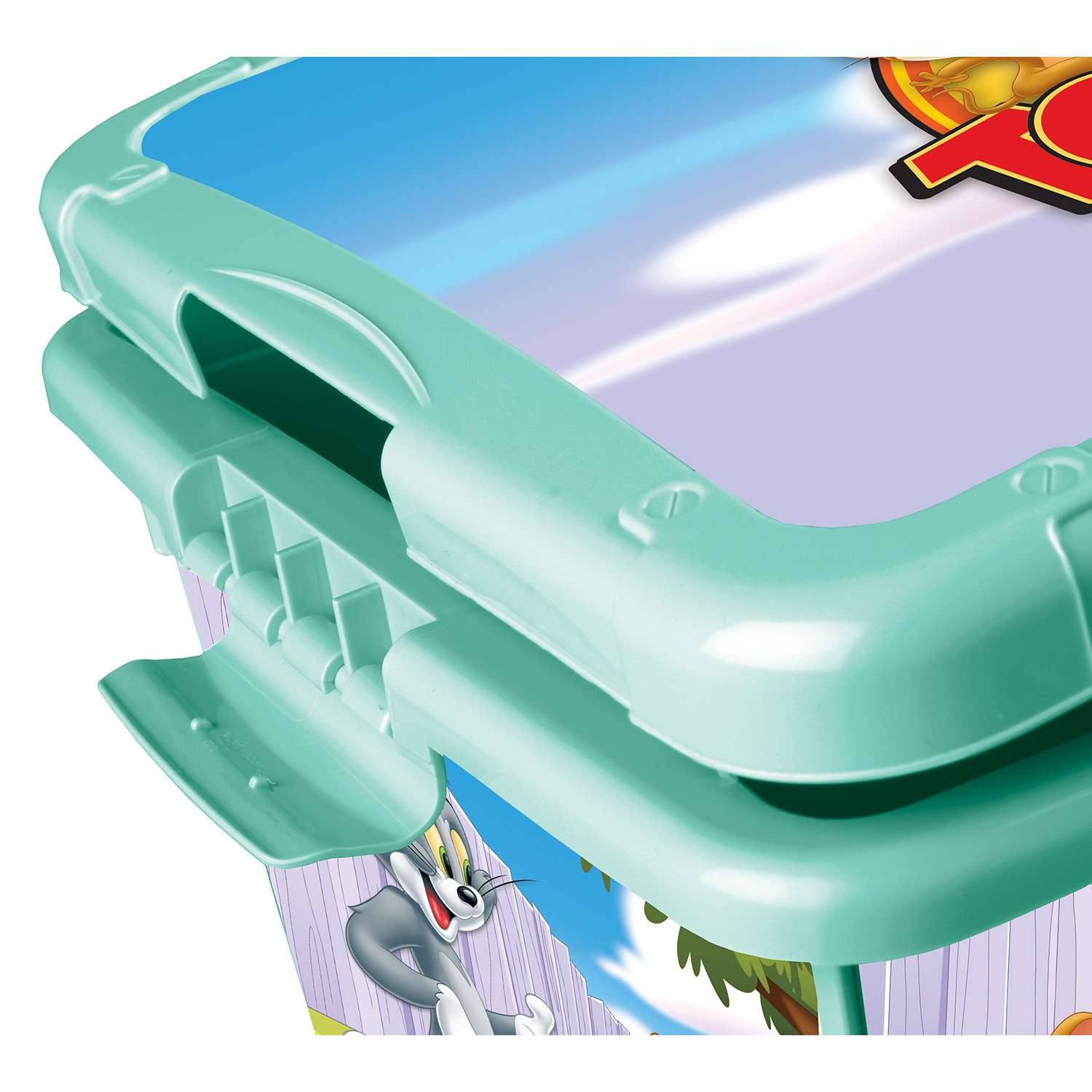 Ящик Пластишка Tom and Jerry универсальный с аппликацией Бирюзовый - фото 2