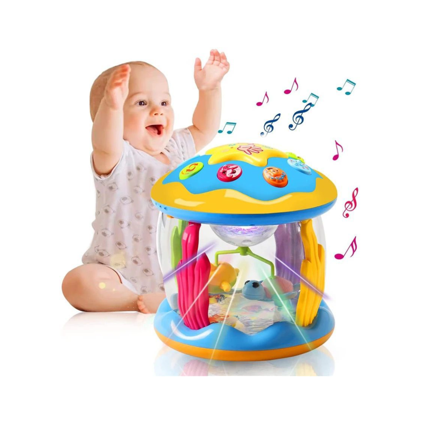 Игрушка карусель PlayKid Голубой музыкальная - фото 4
