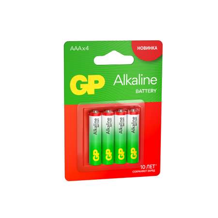 Батарейки алкалиновые GP ААA 4шт GP24ARA21-2CRSBC4