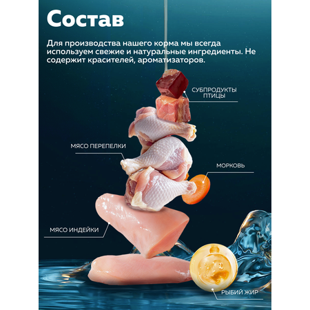 Корм влажный Зоогурман Holistic Перепелка с рисом и цукини, для собак 350 г х 12 шт.