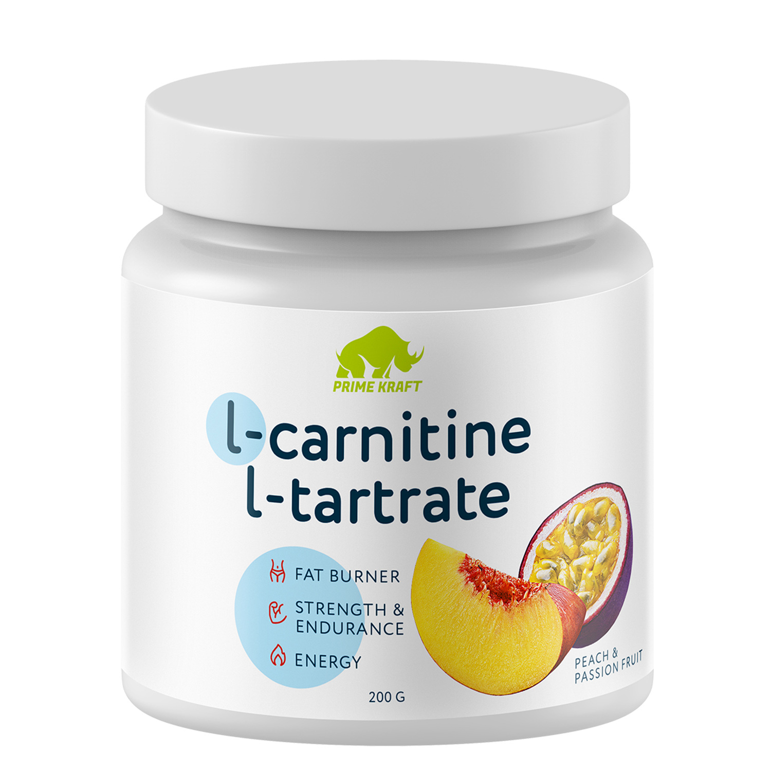 Коктейль L-Сarnitine L-Tartrate Prime Kraft персик-маракуйя 200г - фото 1