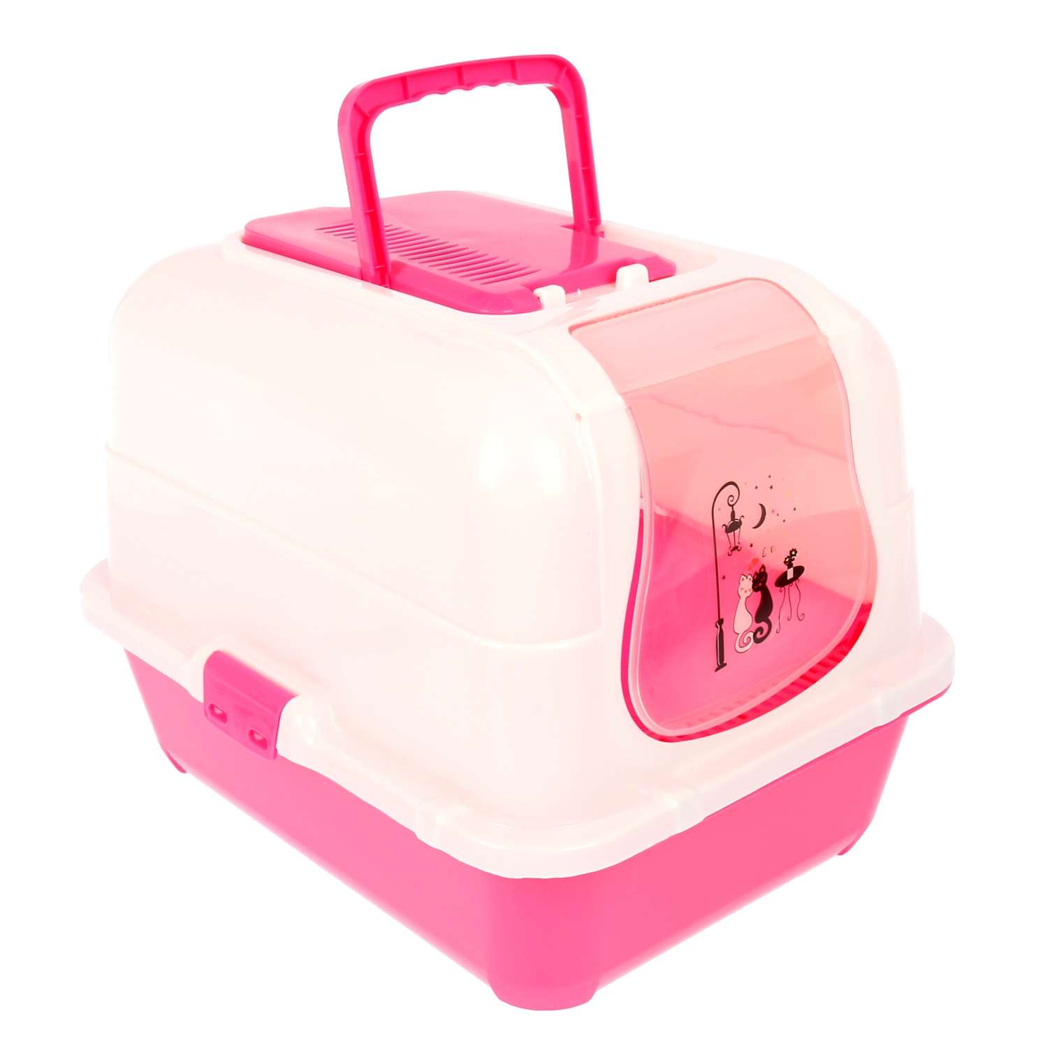 Туалет-домик Пижон с фильтром розовый - фото 1