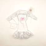 Одежда для кукол типа Барби VIANA Платье с болеро и сумочка 11.136.1 белый